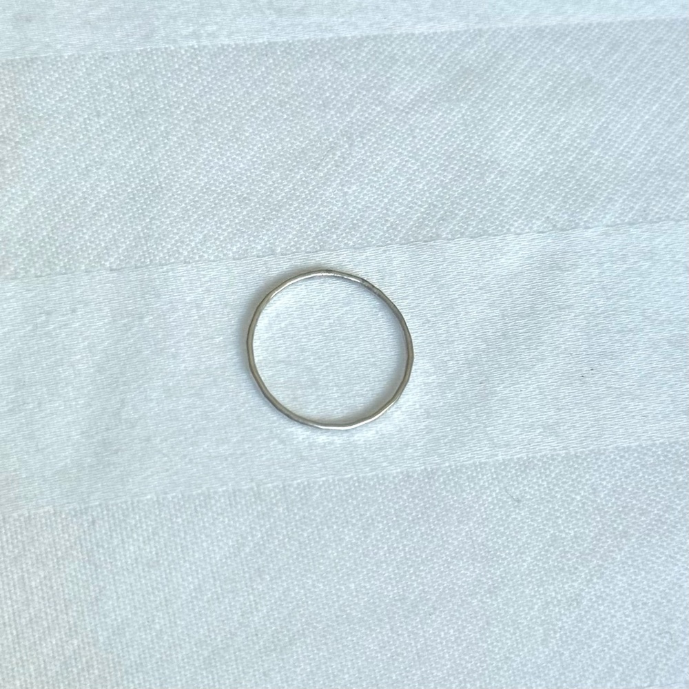 Catbird Silver Hammered Ring - image 3